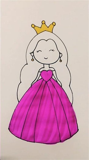 How to draw a princess with pencil #shortvideo #drawings #princess