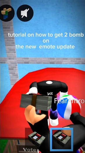 tutorial on how to get 2 bomb on the new emote update on mobile mm2