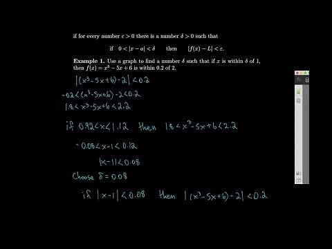 Calculus 2.4 The Precise Definition of a Limit