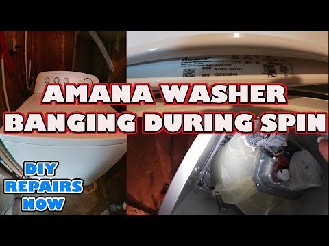 How to Fix Amana Washer Off Balance & Banging on Sides! Model NTW4700YQ1 | Washer Shaking Violently!