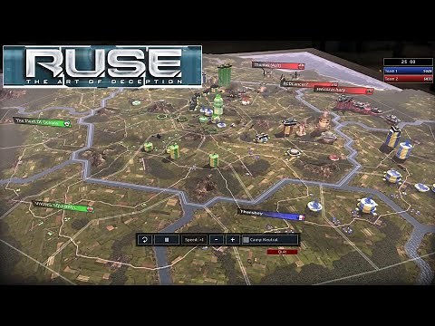 R.U.S.E - War For Dominance: Ruse Multiplayer Gameplay (4 vs 4)