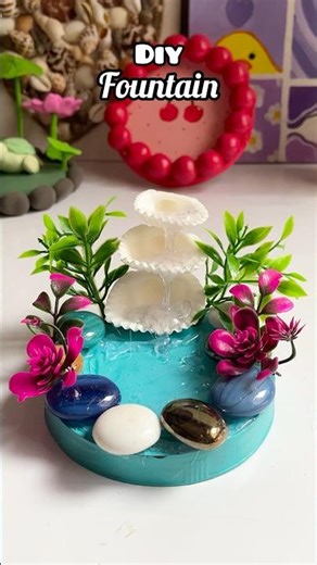 Diy fountain 🧿💕 #craft #craftideas #diyfountain #satisfying #creativeart #artscraft #homedecor
