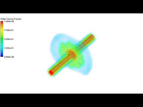 Colliding of Two Water Jets Simulation, Ansys Fluent Training