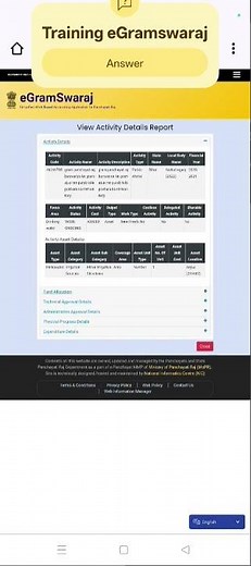 Training eGramswaraj || Supplementary plan in eGramswaraj || Actively Details Report #panchayat