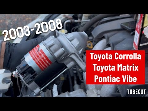 Starter replacement for a 2003 to 2008 Toyota Corrolla, matrix and Pontiac vibe