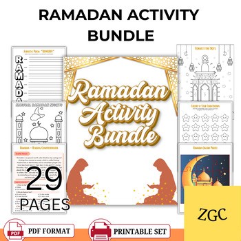 Ramadan Activity Bundle for Kids | Printable Ramadan Worksheets, Games & Crafts