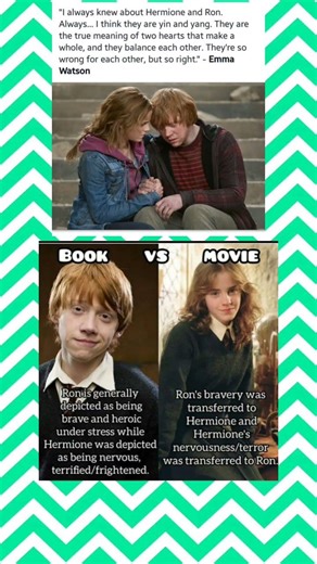 Book Ron vs Movie Ron 😱 | Hermione & Ron Truth Harry Potter Fans Missed! #harrypotter #memes #viral