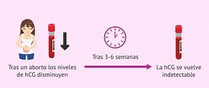 ¿Cuáles son los niveles de hormona hCG después de un aborto?