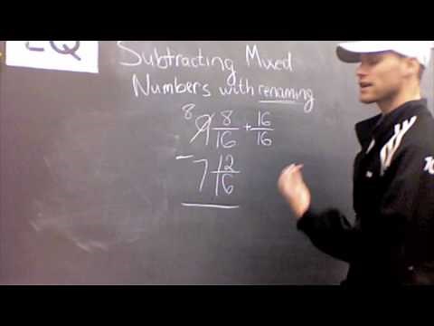 Subtracting Mixed Numbers with Renaming