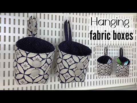 how to sew hanging fabric boxes tutorial. how to sew fabric boxes diy.hanging fabric boxes organizer