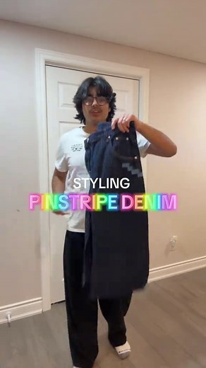 How to style pinstripe denim | #fyp #creatorsearchinsights #pinstripe #outfitinspo