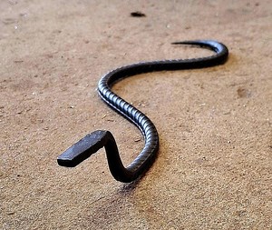 Hand Forged Iron Rebar Snake, Steel Snake Sculpture Decor, Yard Art, Garden Snake Statue, Blacksmith Made, Great Gift Idea - Etsy