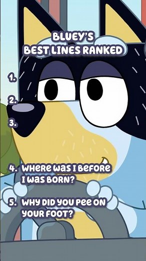 Bluey's Best Lines Ranked 💙🎶 | Bluey #ytshorts