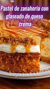 🥕 Pastel de Zanahoria con Glaseado de Queso Crema Suave, húmedo y lleno de sabor casero, este pastel de zanahoria con glaseado cremoso es un clásico que nunca falla. ¡Perfecto para compartir en cualquier ocasión! 🍰✨ Ingredientes: 🥕 2 tazas de zanahoria rallada 🍚 1 taza de azúcar 🥚 3 huevos 🧈 ¾ taza de aceite vegetal 🍞 2 tazas de harina 🧂 1 cdita de polvo de hornear 🍯 1 cdita de canela en polvo 🧀 200 g de queso crema 🍬 ½ taza de azúcar glass 🧈 50 g de mantequilla (para el glaseado) 🍋