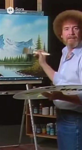 Bob Vs. Badger #FunnyAi #bobross #bobrosspainting #happylittleaccidents #FYP