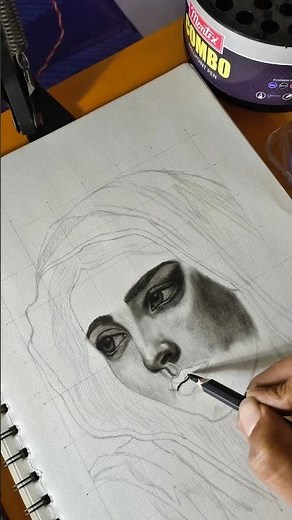 How to Draw a Realistic Girl Face ✏️ | Pencil Sketch Tutorial #art #sketch #drawing
