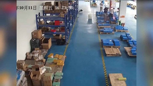 Single battery starts blaze that destroys factory's entire supply