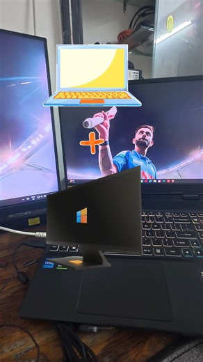 Rohit Rahaney Vlogs on Instagram: "How to Use Dual Screen on Laptop | External Monitor Setup in 30 Seconds Aaj ke is short video mein main aapko bata raha hoon ki kaise aap apne laptop ke saath ek external screen connect kar sakte ho aur mouse ka cursor ek screen se dusri screen par smoothly move kar sakte ho. Yeh video un logon ke liye specially hai jinko yeh simple trick abhi tak pata nahi thi. Bahut easy hai — bas connect karo, settings mein jao, ‘Extend Display’ select karo… aur ho gaya kaam