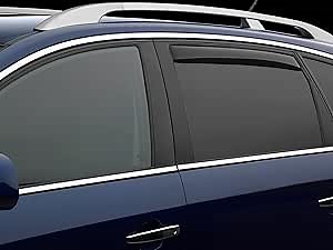 WeatherTech Custom Fit Side Window Deflectors for Kia Optima - (81830), Rear Pair - Dark Tint