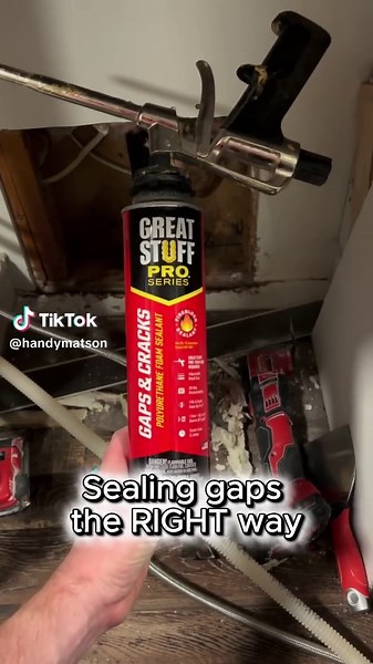 Sealing gaps with Great Stuff Fire Blocker helps slow the spread of fire and adds an extra layer of protection. Small step — big difference. #greatstuff #fireblocker #firesafety #sprayfoam #insulation #handyman #diy #homeimprovement #construction #contractor #homerepair #jobsite