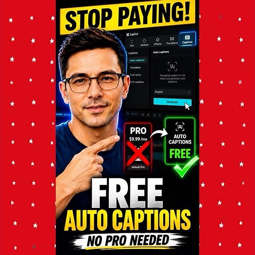 Stop Paying for CapCut Pro! Get Auto Captions for FREE (2026)