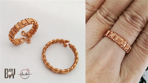 Couple rings part 1 - rings for men from copper wire - full version (slow) 328