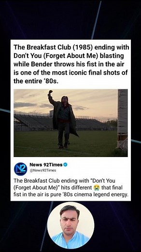 The Breakfast Club (1985) Ending Scene with “Don’t You (Forget About Me)” Is an Iconic ’80s Moment