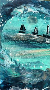 Dried and varnished beautifully/ Ocean themed skinny dipped technique very happy