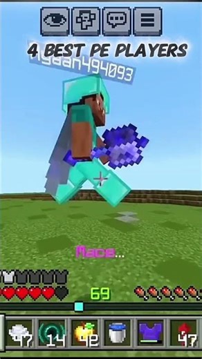 4 best pe players #minecraft #gaming #viral #viralvideo