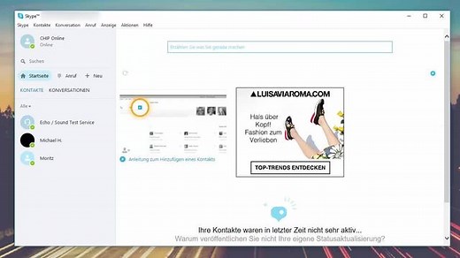 Kostenlose Videotelefonate mit Skype
