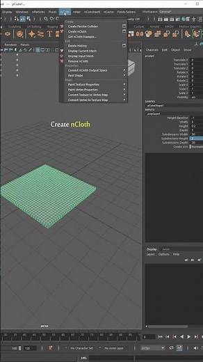 nCloth in Maya #3d #maya #mayatips #3dmodeling #tutorial