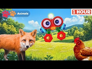 Baby Animals & Big Creatures! | Interactive Learning Video | Robi the Robot
