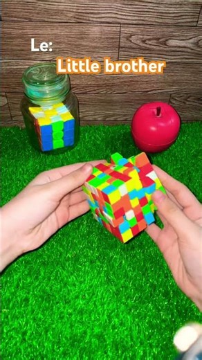 Little brother #cuber #cubing #rubikscube