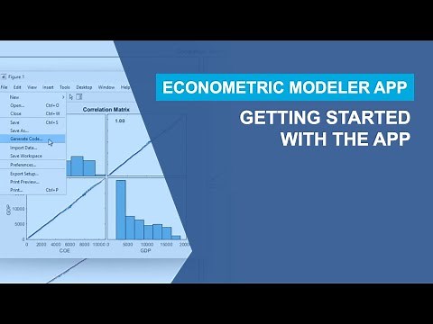 Econometric Modeler App: Getting Started with the App