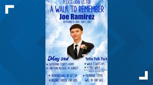 Family of Joe Ramirez will celebrate his life with walk