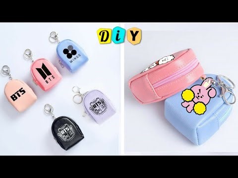 How to make BTS Keychain 💜 Easy craft idea / art and craft / paper craft / handmade / girl crafts