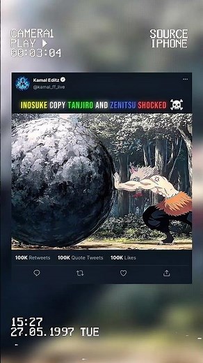 inosuke copy tanjiro kamado 🔥☠️ Demon Slayer 4k Edit #demonslayer #tanjiro #anime