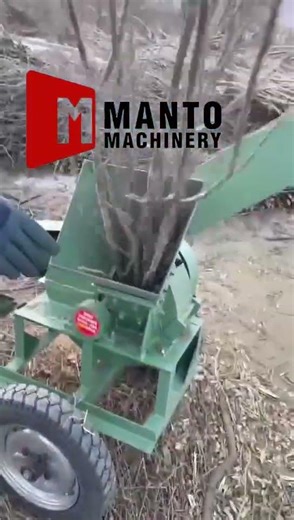 shredder designed for municipal tree waste management #BiomassFuel #DieselWoodChipper