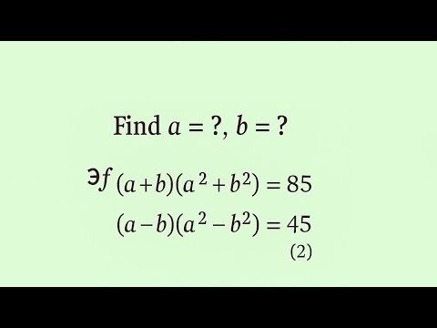 🤔Challenging Algebra Can you find the value of "a&b" from these two equations ⁉️