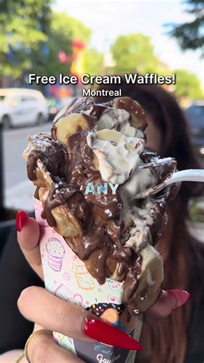 Free Ice Cream Waffles Montreal!