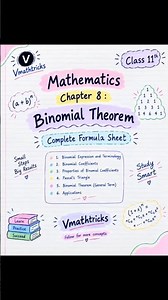 binomial theorem notes 📚👀 # #students #neet #cbseboard #exam #maths #notes #viral #binomial_theorem