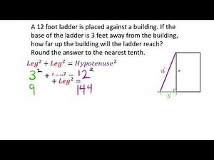 A Ladder Placed Against a Building: the Pythagorean Theorem