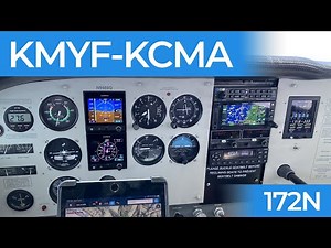 San Diego to Camarillo and back via LAX Coastal Route (4K with ATC Audio)