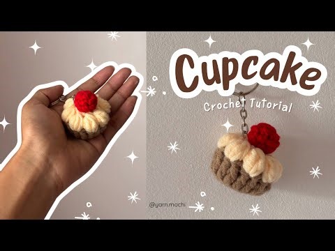 Crochet 'Cupcake' Keychain Tutorial || yarnmochi