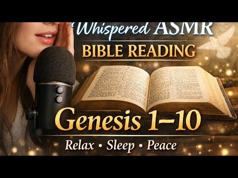 “Whispered ASMR Bible Reading — Genesis 1-10 (Relaxing Scripture for Sleep & Peace)