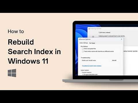 How to Rebuild Search Index in Windows 11