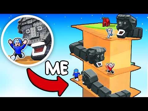 Climbing WORM TOWER to Save BRAINROTS in Roblox...