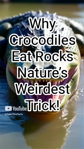 Why Crocodiles Eat Rocks – Nature’s Weirdest Trick! #takethisfacts #facts #animals #crocodile