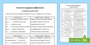 Cartes de conjugaison : ALLER au présent