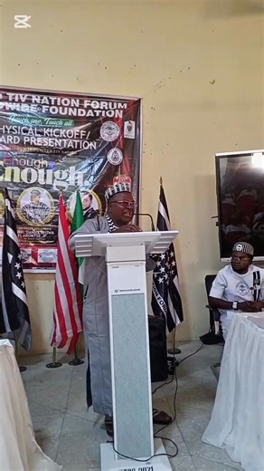 HRH Chief Abomtse Daniel , JP, Ter Nagi II, delivers a thought-provoking address at the United Tiv Nation Forum, shedding light on key contexts and values embedded in Tiv culture #learning #facts | Emmanuel Atema